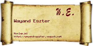 Wayand Eszter névjegykártya